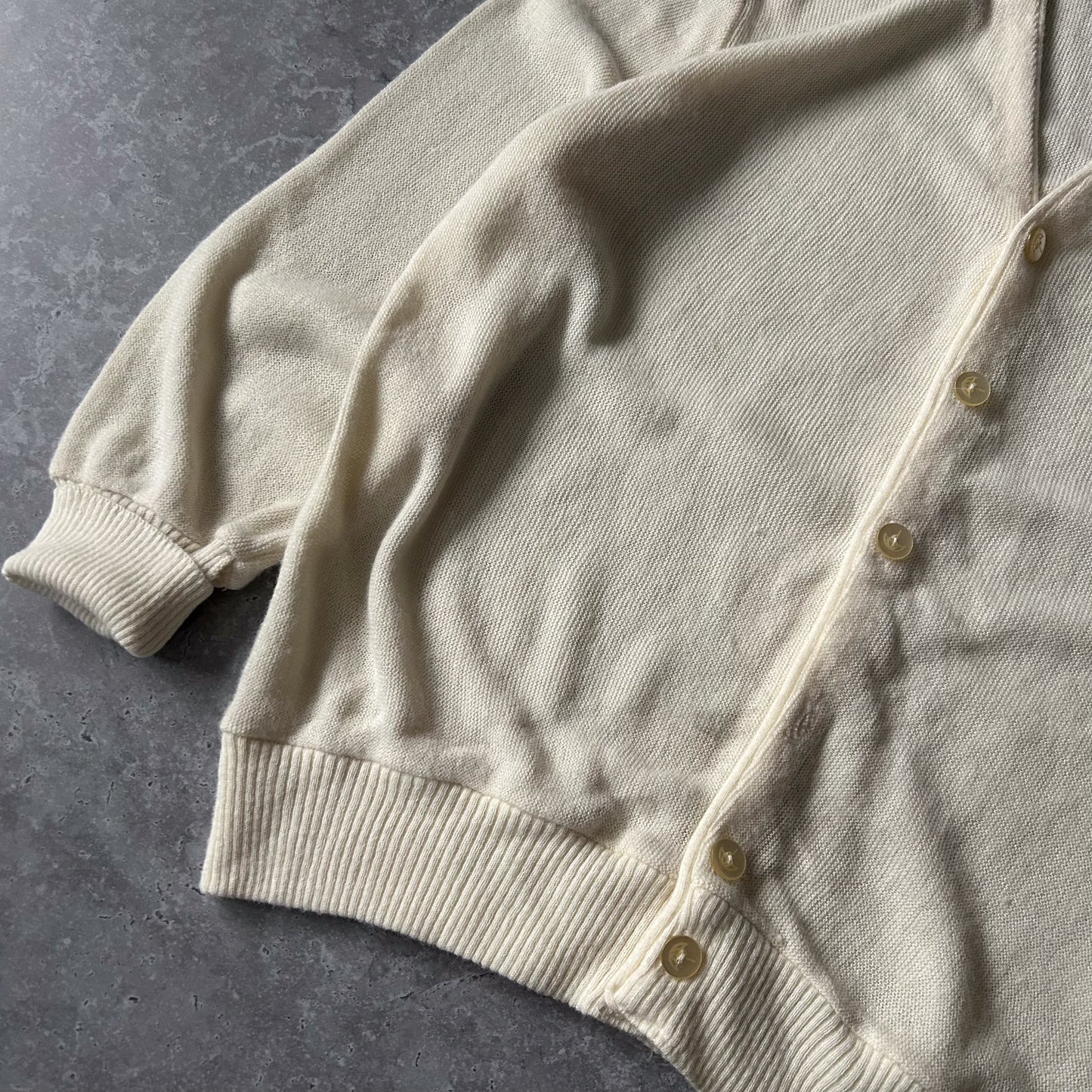 Vintage White Knit Cardigan by Arnold Palmer