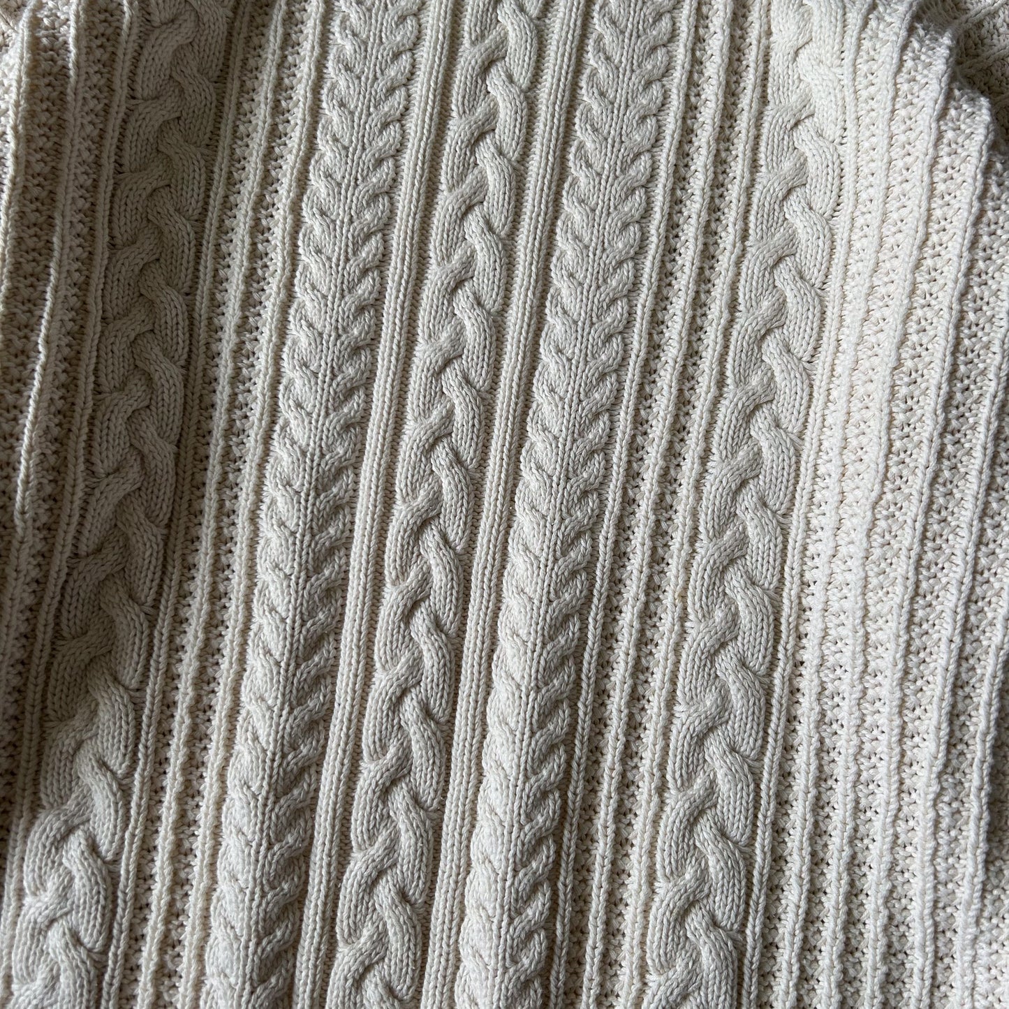 1990s - cable knitted pattern roll neck jumper