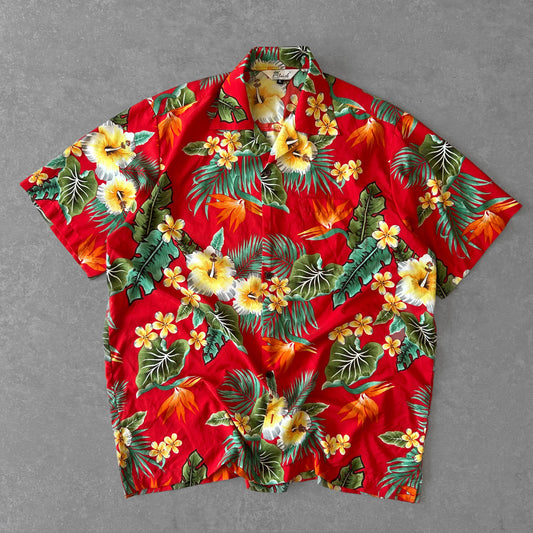 Vibrant Floral Short-Sleeve Hawaiian Shirt