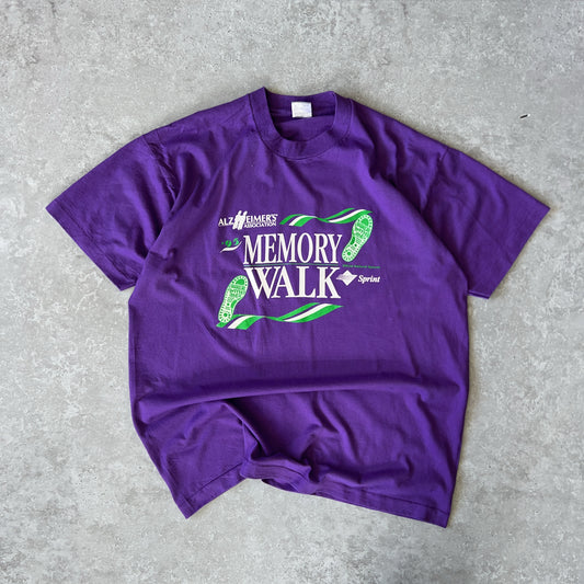 Vintage Men's Single Stitch Fruit Of The Loom Alzheimer's Association Memory Walk Tee
