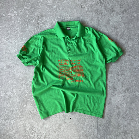 Vintage Men's Screen Stars Monashee Pacific Railway Polo