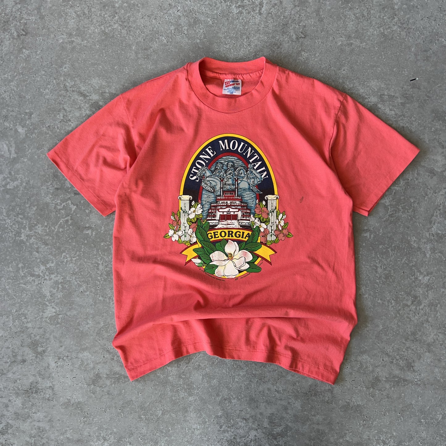 Vintage Men's Single Stitch Hanes Stone Mountain Georgia Tee
