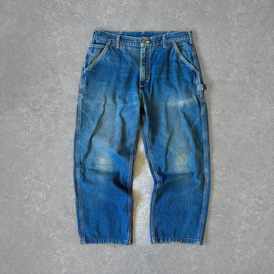 1990s - carhartt denim carpenter trousers