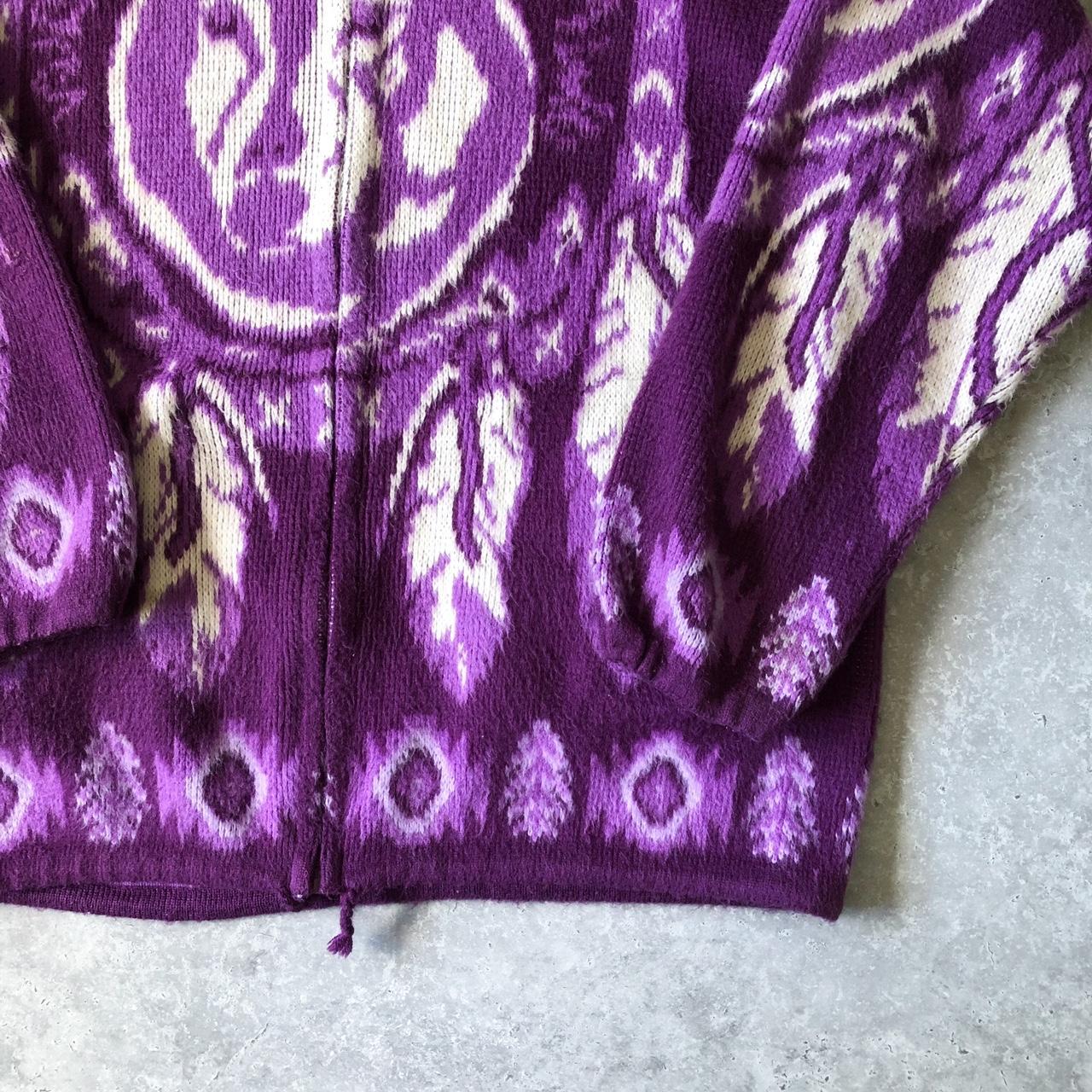 1990s - alphaca wool pattern hoodie