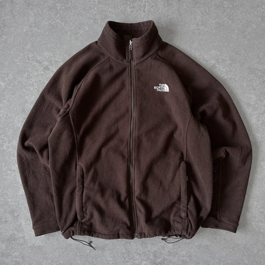 1990s - brown noth face fleece jacket