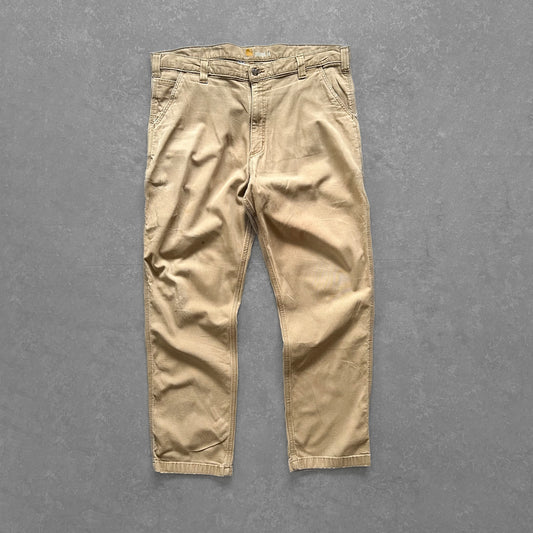 1990s - vintage beige carhartt relaxed fit  trousers