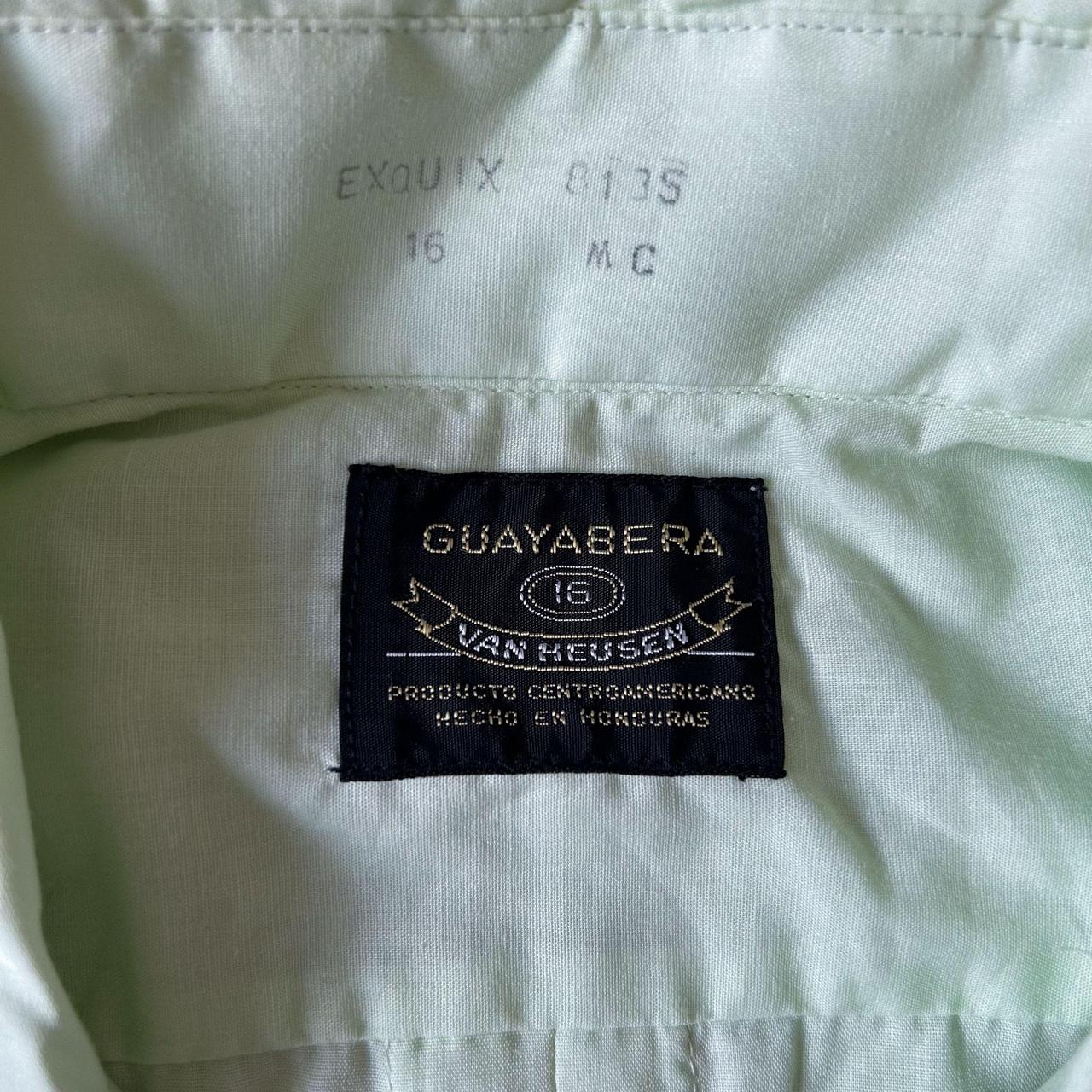 1990s - guayabera lime cuban shirt