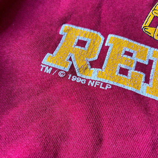 1990s - vintage russell athletic 'property of redskins' boxy graphic sweatshirt