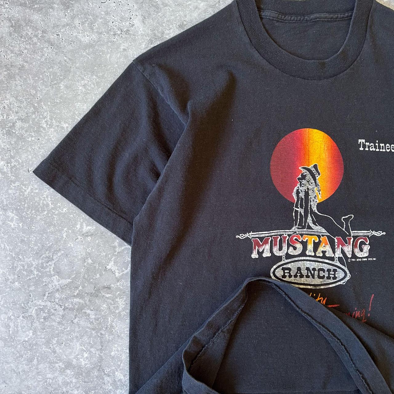 1980s - single stitch boxy 'mustang ranch' graphic tee