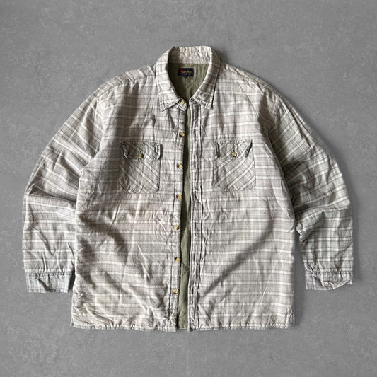 1990s - vintage checked mid-weight over shirt