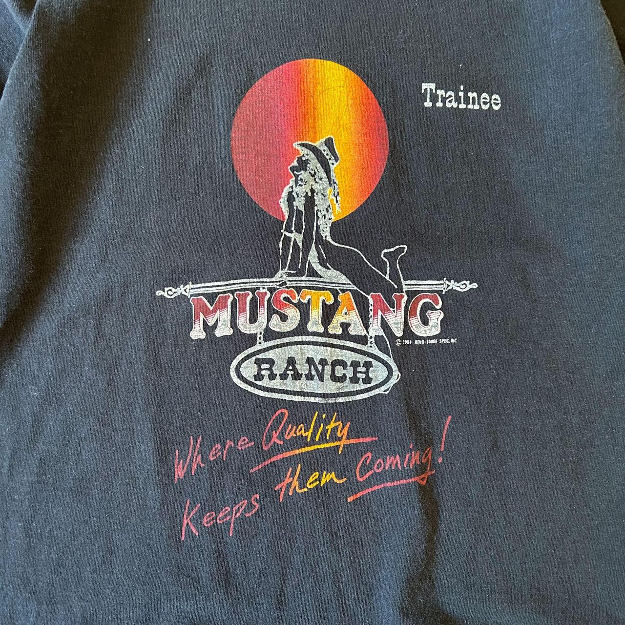 1980s - single stitch boxy 'mustang ranch' graphic tee